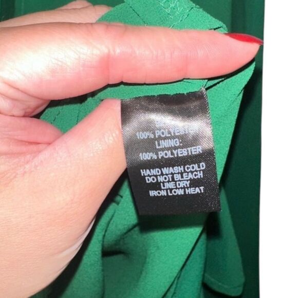 🔸BUNDLE ONLY🔸|EUC| LULU’S Jewel Green Tie Front Skater Dress - Picture 7 of 7